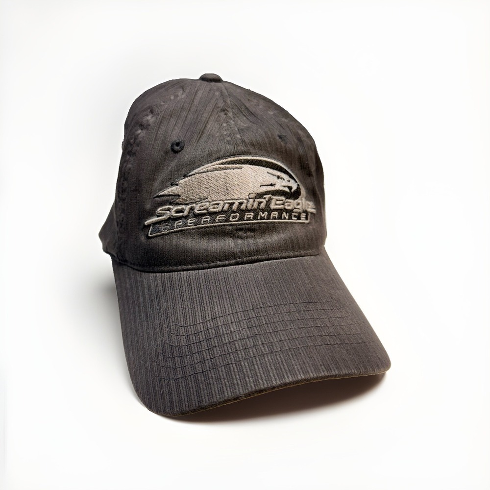 Harley Davidson Screamin' Eagle Distressed Black/Gray Hat Cap One Size Fits All